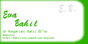 eva bahil business card